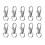 10pcs Metal Clasp Swivel Trigger Clips Snap Hooks Key Ring Bags DIY  Silver 1