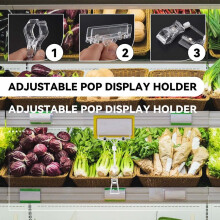 6,5 Pulgadas de Altura de PláStico Transparente Doble Clips Ajustable Popular Sign Card Display Holder