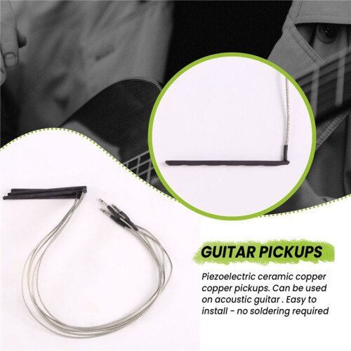 5 pcs Bendable Acoustic Guitar Transducer Sensitivity Piezo Bridge Pickup Cable 1