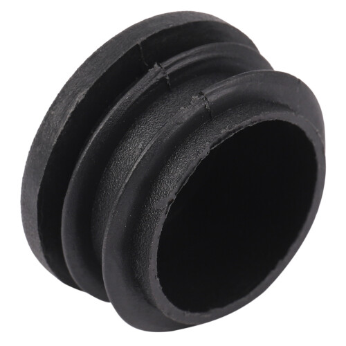 Black Plastic 35mm Dia Blanking End Caps Round Tube Insert 5 Pcs 2