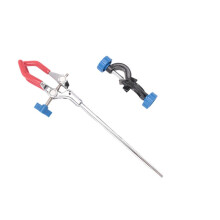 Lab Clamp 3 Prong Finger Style Rubber-Coated a Black Laboratory Stand Clip