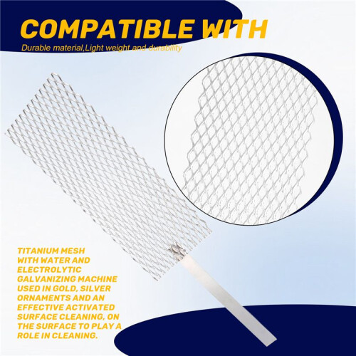 6 X 15cm Mesh Platinized Titanium Anode Rhodium Jewelry Plating Plater Tools 2