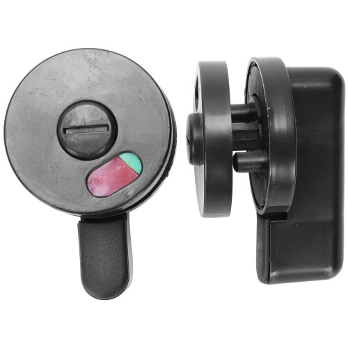 2pcs Public Toilet Door Locking Rotating Red Green Indicator Knob Lock 2