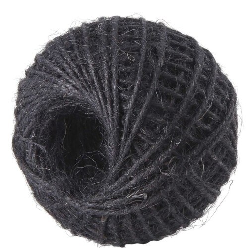 50m String Jute Rope for Crafts Scrapbooking Gardening - Black 2