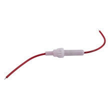 Red Wire White Screw Type Cap Inline 6mm x 30mm Tube Fuse Holder 5Pcs