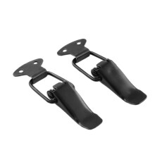 2Pcs Universal Black Car Bumpers Trunk Hatch Lids Release Fasteners Kit Hood Pin Lock Clasp Clip Kit for Car Vehicle 80x26.7mm