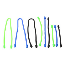 9 Pezzi / Set Fascetta nel Silicone, Fascetta Riutilizzabile, Fascette per Cavi, 4 Pollici, 6 Pollici, 12 Pollici