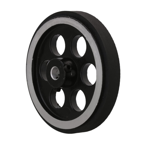200X6mm Industrial Aluminum Rubber Measuring Rotary Encoder Meter Wheel 2