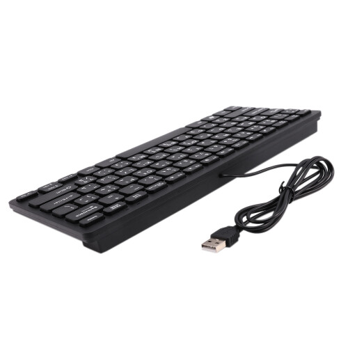 Tastiera Bilingue USB Arabo / Inglese Cablata di Qualità per Tablet / PC Windows / Laptop / IOS / Android 2