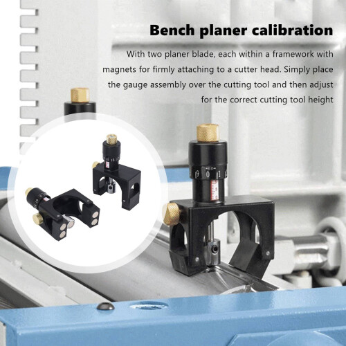 2X Adjustable Planer Blade Cutter Calibrator Setting Jig Gauge Woodworking Tool 2