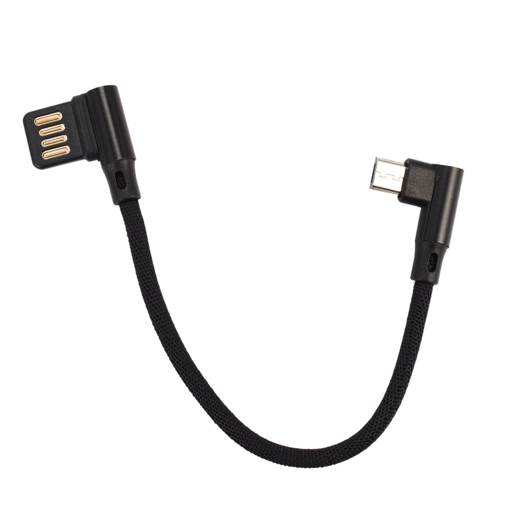 15Cm Micro- Usb 5Pin Right Angle To Left Right Angle 90 Degree Usb 2.0 Dual Elbow Data Charging Cable For Tablet & Phone V8 6033932688057