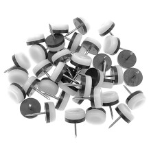 40 Pezzi Scivolo per Mobili Ispessito, Protezione per Pavimento con Rivestimento Scorrevole nel Nylon con Chiodo per Piedi Gambe nel Legno di Divano