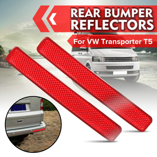 2Pcs Rear Bumper Reflector Tail Light Bars Brake Parking Warning For- / /Transporter T5 2