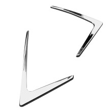 Chrome Light Front Lamp Triple-cornered Trim Cover Molding Styling Bezel Lid Garnish for Hrv Vezel 2014-2019