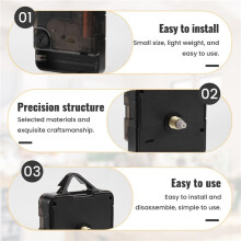 Quartz Wall Clock Movement Mechanism Black Diy Repair Parts Kit Clock Movement Mechanism