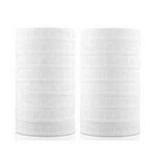 16 Pack Wide Mouth Jar Lids,Plastic Storage Caps for Canning Jars,Leak-Proof and Anti-Scratch Resistant Surface