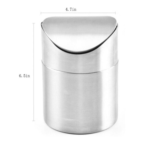 Trash Can for Desk with Lid Desktop Trash Can Small Tiny Countertop Trash Bin Can for Office Bathroom Kitchen 1