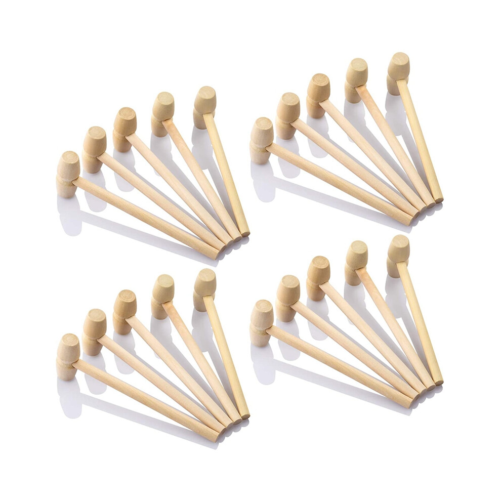 20Pcs Wood Hammers, Wooden Hammer For Chocolate, Multi-Purpose Solid Natural Wooden Hammer For Seafood Crab Lobster 6034190470378