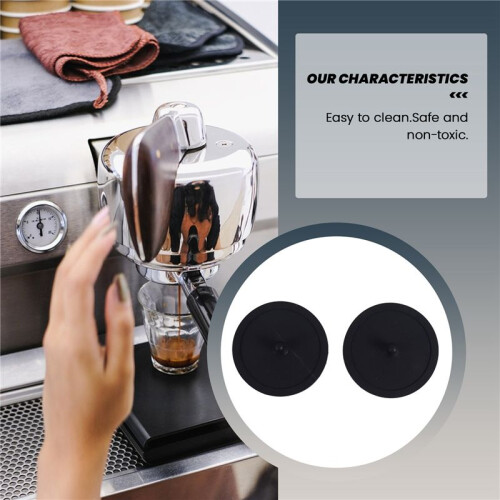 2Pcs Blind Filter Backflush Disk Rubber for Espresso Machines Brewing  Backwashing Gasket 2