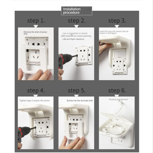 Wall Socket Rack No Punching Required  Suitable for  Audio Brackets Bathroom Storage Organizer White 1