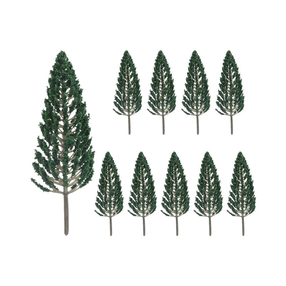 10Pcs Pine Trees 1:25 Model Train Railway Building Model Tree For O G Scale 1/25 Railroad Layout Diorama Scenery Green 6031015892179
