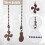 4Pcs Ceiling Fan Pull Chain Set,Bulb and Fan Pattern Pull Chain Extension Fan Pull Chain Pendant 12 Inch (Red Bronze) 6