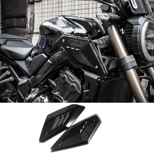 Gloss Black Motorcycle Frame Side Panel Guard Cover Shell Intake Pipe Protector for  CB650R 2019 2020 2021 1