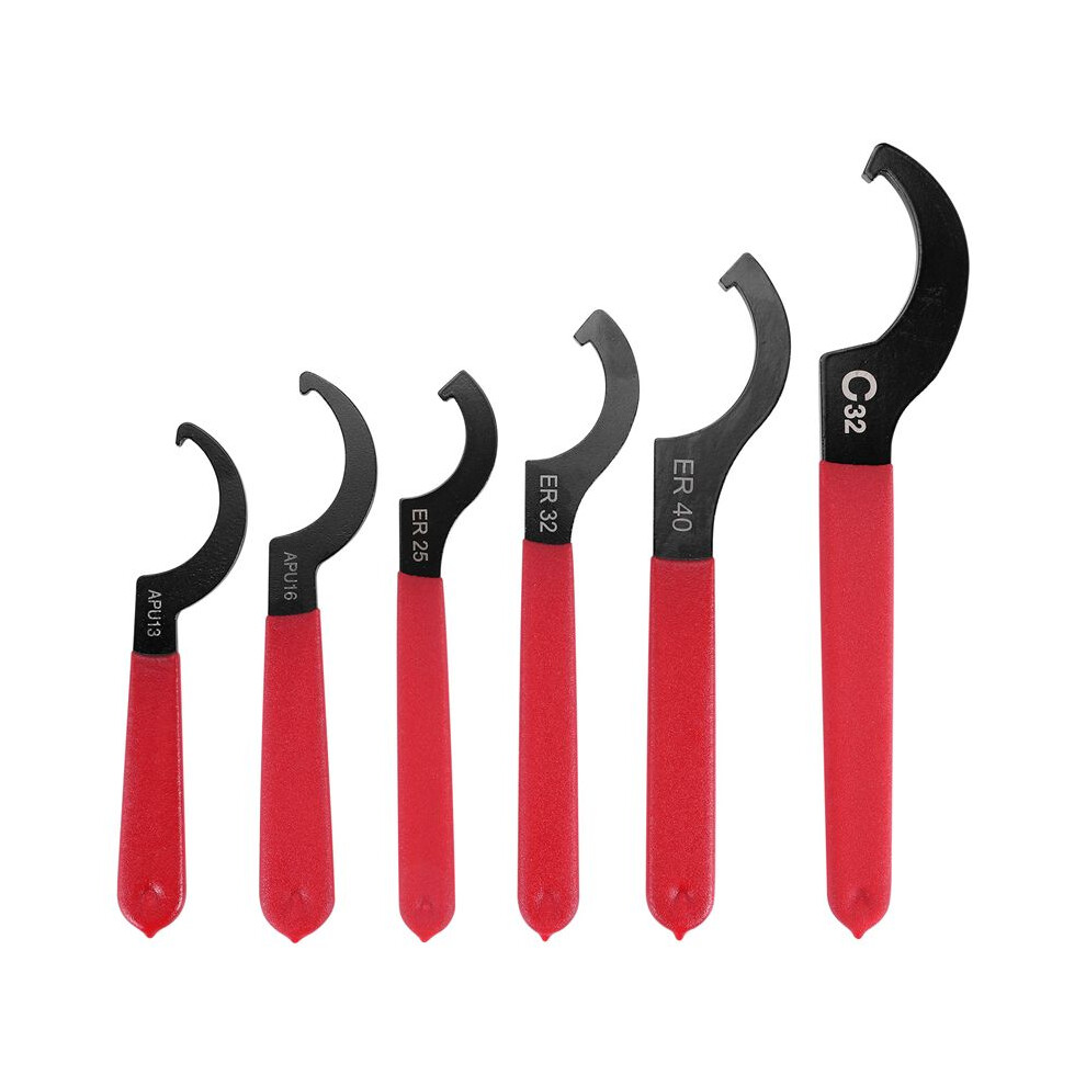 6 Pieces Spanner Wrench Set Adjustable Coilover Wrench Spanners Hook Wrenches Tools Coilover Wrench Steel Spanner 4711414584203