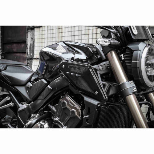 Gloss Black Motorcycle Frame Side Panel Guard Cover Shell Intake Pipe Protector for  CB650R 2019 2020 2021 2