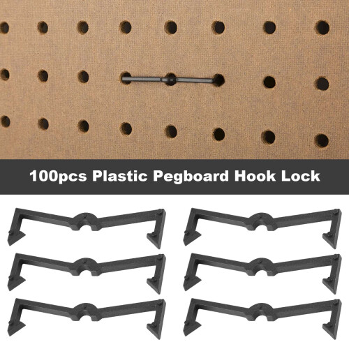 100 Stuks Plastic Pegboard Hook Lock Pegboard Display Hook Opbergrek