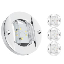 4 Stks Marine Boot Interieur Verlichting, 12 V Led Boot Dek Courtesy Light 3 voor  Ronde Witte 6 Led Stern Spiegel  Licht