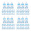 96Stk Bärflasche Candy Container ABS Für Baby Shower Himmelblau 7