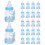 96Stk Bärflasche Candy Container ABS Für Baby Shower Himmelblau 1