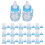 96Stk Bärflasche Candy Container ABS Für Baby Shower Himmelblau 2