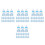 96Stk Bärflasche Candy Container ABS Für Baby Shower Himmelblau 6
