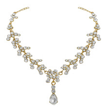 1Set Elegantes Weißes Hochzeitsschmuck Set Halskette Ohrringe Damen