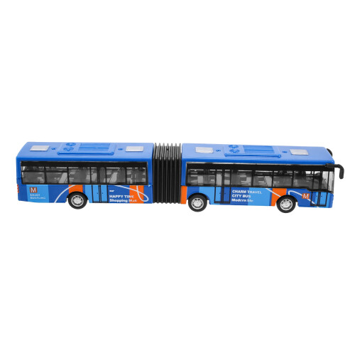 Children'S Diecast Model Fordon Shuttle Buss Billeksaker Små Baby Pull Back-Leksaker Blå