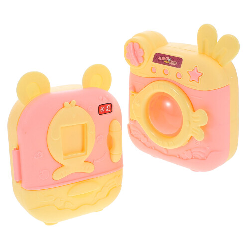 3Sets Mini Washing Machine Toy for Kids Realistic Playset Multicolor