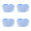 4Pcs Blue Nurse Costume Hats Breathable Cotton-Polyester Blend 8