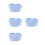 4Pcs Blue Nurse Costume Hats Breathable Cotton-Polyester Blend 7