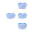 4Pcs Blue Nurse Costume Hats Breathable Cotton-Polyester Blend 6