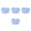 4Pcs Blue Nurse Costume Hats Breathable Cotton-Polyester Blend 4