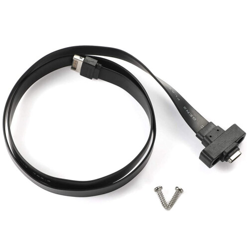 USB 3.1 Front Panel Type E to Type C Extension Cable ,Gen 2 (10 Gbit/S) Internal Adapter Cable,with 2 Screws (50cm) 2