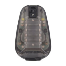 Helmet Survival Beacon Light Helmet Strobe Light Survival Safety IR Flashlight Waterproof Signal Light with Magic Tape D