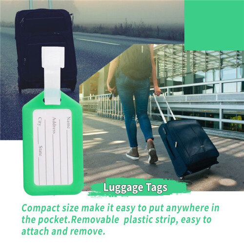 Luggage Tags Suitcase Identifier Label Accessories - green
