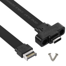 USB 3.1 Front Panel Type E to Type C Extension Cable ,Gen 2 (10 Gbit/S) Internal Adapter Cable,with 2 Screws (50cm)