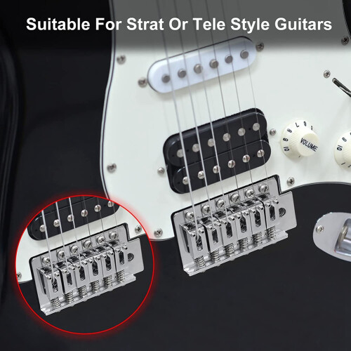 10,5 Mm Gitarr Tremolo Bridge Sadlar för  Stratocaster Strat Telecaster Tele Elgitarr TillbehöR, Silver 2