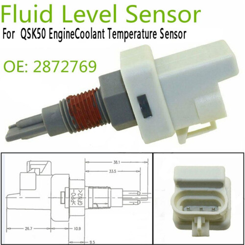 Coolant Fluid Level Sensor 2872769 2872768 4928568 for  QSK50 Engine Coolant Temperature Sensor 1