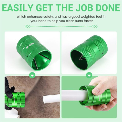 Pipe Reamer Tool [Plumbers Efficient Helper] Deburring Tool for Copper PVC Pipe Cleaner, Tubing and Pipe Reamer 2