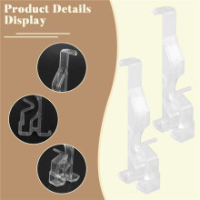 Valance Clips, Clear Plastic Valance Clips for Blinds, Hidden Window Blind Clips for Horizontal Blind Valance (12 PCS)